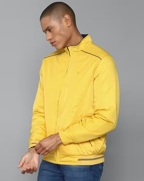 Allen Solly Reversible Zip-Front Bomber Jacket (ॲलन सॉली रिव्हर्सिबल झिप-फ्रंट बॉम्बर जॅकेट)