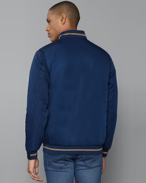 Allen Solly Reversible Zip-Front Bomber Jacket (ॲलन सॉली रिव्हर्सिबल झिप-फ्रंट बॉम्बर जॅकेट)