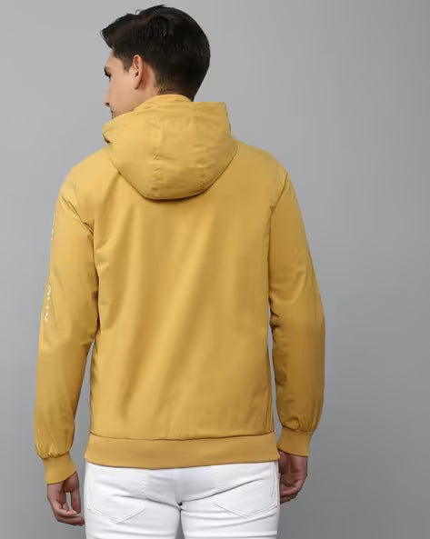 Allen Solly Brand Print Zip-Front Hoodie (ॲलन सॉली झिप-फ्रंट हुडी)