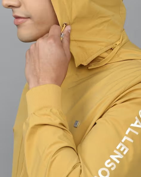 Allen Solly Brand Print Zip-Front Hoodie (ॲलन सॉली झिप-फ्रंट हुडी)