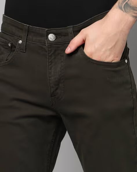U.S. Polo Assn. Men Overdyed Brandon Slim Tapered Jeans (यू.एस. पोलो ब्रँडन स्लिम टेपर्ड जीन्स)