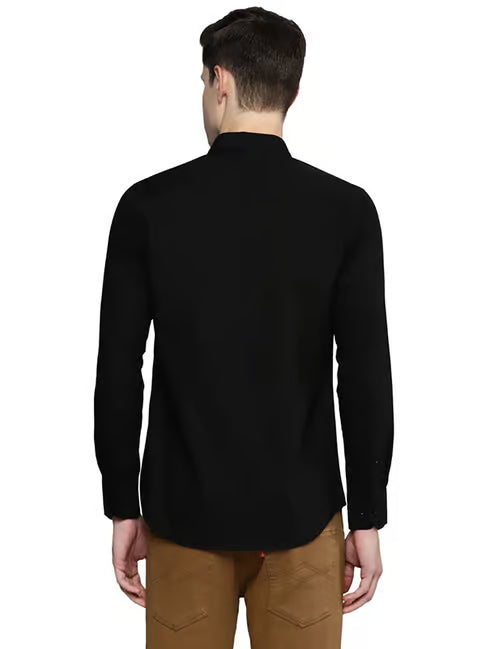 Allen Cooper Black Regular Fit Shirt (ॲलन कूपर रेग्युलर फिट शर्ट)