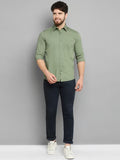 Allen Cooper Green Regular Fit Shirt (ॲलन कूपर हिरवा रेग्युलर फिट शर्ट)