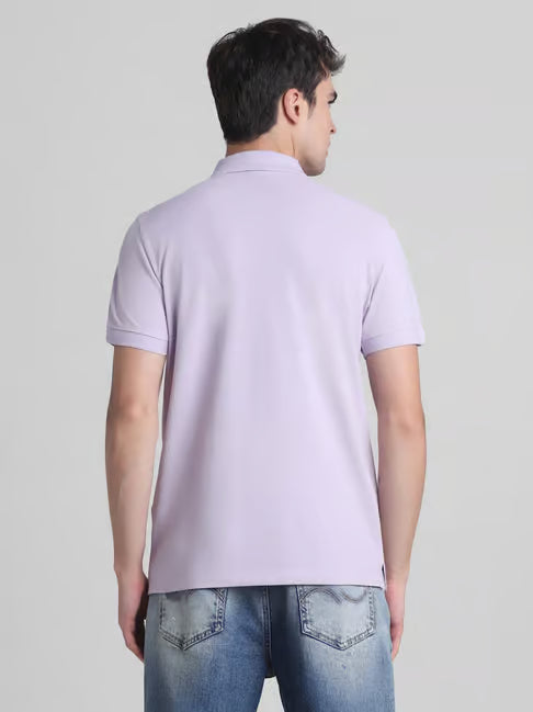 Jack & Jones Orchid Cotton Slim Fit Polo T-Shirt (जॅक अँड जोन्स ऑर्किड कॉटन स्लिम फिट पोलो टी-शर्ट)