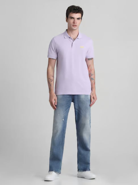 Jack & Jones Orchid Cotton Slim Fit Polo T-Shirt (जॅक अँड जोन्स ऑर्किड कॉटन स्लिम फिट पोलो टी-शर्ट)