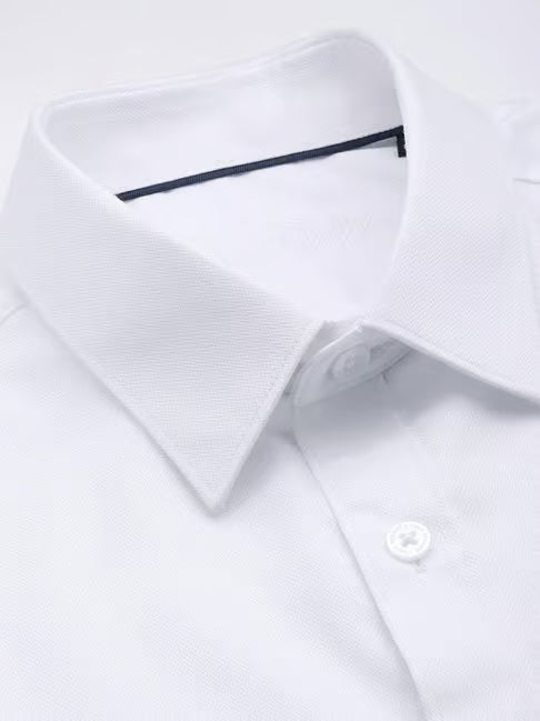 Louis Philippe White  Cotton Slim fit Shirt (लुई फिलिप स्लिम-फिट शर्ट)
