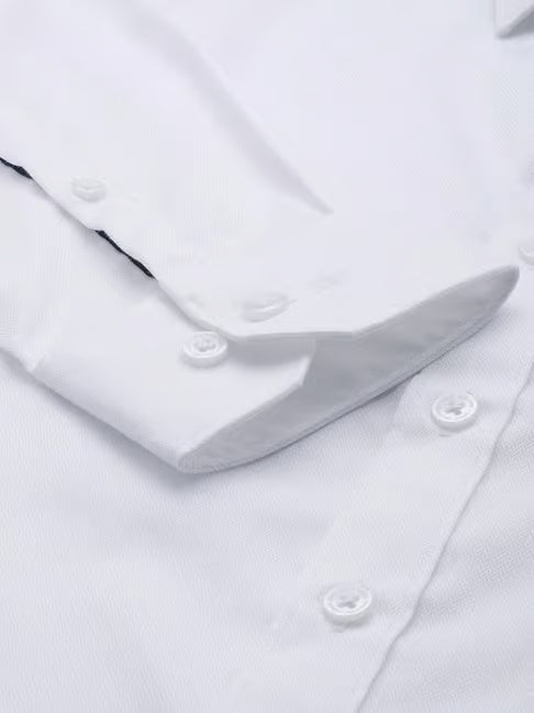 Louis Philippe White  Cotton Slim fit Shirt (लुई फिलिप स्लिम-फिट शर्ट)