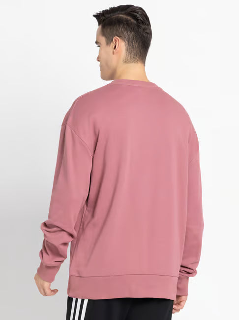 Adidas Pink Regular Fit Sweatshirt (ॲडिडास गुलाबी रेग्युलर फिट स्वेटशर्ट)