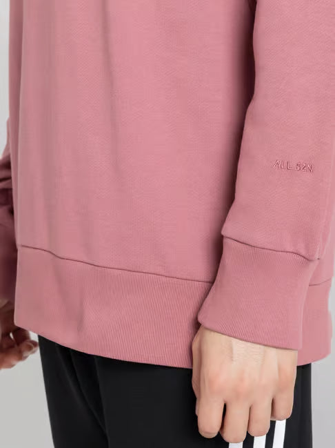 Adidas Pink Regular Fit Sweatshirt (ॲडिडास गुलाबी रेग्युलर फिट स्वेटशर्ट)