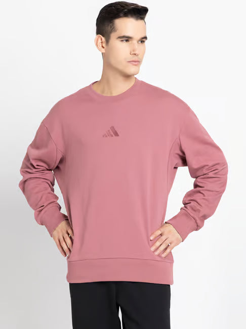 Adidas Pink Regular Fit Sweatshirt (ॲडिडास गुलाबी रेग्युलर फिट स्वेटशर्ट)