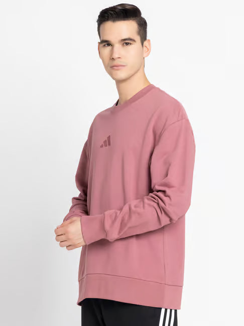 Adidas Pink Regular Fit Sweatshirt (ॲडिडास गुलाबी रेग्युलर फिट स्वेटशर्ट)