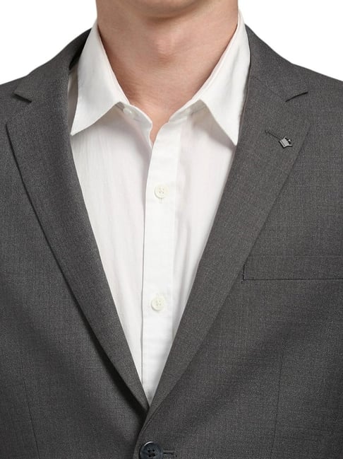 Louis Philippe Grey Slim Fit Blazer (लुई फिलिप ग्रे स्लिम-फिट ब्लेझर)