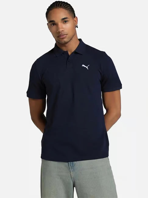 Puma Blue Cotton Regular Fit Polo T-Shirts (पुमा कॉटन रेग्युलर फिट पोलो टी-शर्ट्स)