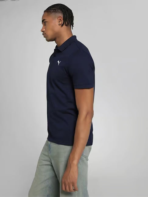 Puma Blue Cotton Regular Fit Polo T-Shirts (पुमा कॉटन रेग्युलर फिट पोलो टी-शर्ट्स)