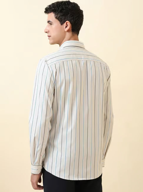 Allen Solly Cotton Regular Fit Striped Shirt (ॲलन सॉली कॉटन रेग्युलर फिट शर्ट)