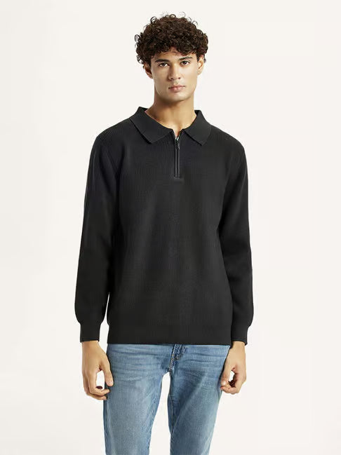 Levi's Black Slim Fit Sweater (लीव्हाईस स्लिम-फिट स्वेटर)