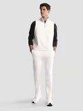 U.S. Polo Assn. White Regular Fit Solid Sleeveless Sweatshirt (यू.एस. पोलो रेग्युलर फिट सॉलिड स्लीव्हलेस स्वेटशर्ट)