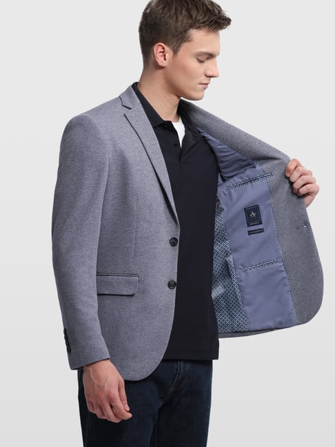 Arrow Grey Slim Fit Blazer (ॲरो ग्रे स्लिम-फिट ब्लेझर)