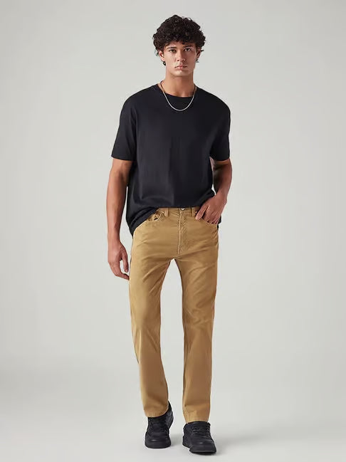 Levi's Men's Khaki Regular Fit Solid Chinos (लीव्हाईस खाकी रेग्युलर फिट सॉलिड चिनोज)