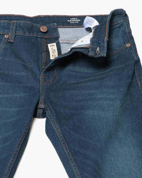 U.S. Polo Assn Men Mid Rise Straight Fit Jeans (यू.एस. पोलो असोसिएशन पुरुषांची मिड राइज स्ट्रेट फिट जीन्स)