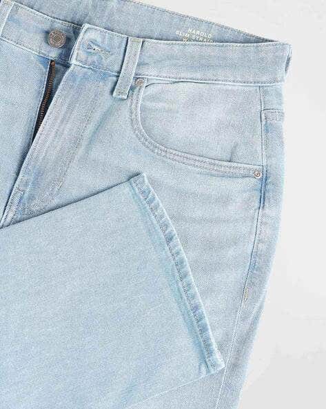 U.S. Polo Assn. Men Mid Rise Straight Jeans (यू.एस. पोलो असोसिएशन पुरुषांची मिड-राईज स्ट्रेट जीन्स)