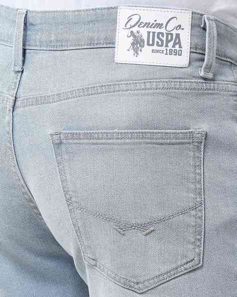 U.S. Polo Assn. Men Mid Rise Straight Jeans (यू.एस. पोलो असोसिएशन पुरुषांची मिड-राईज स्ट्रेट जीन्स)