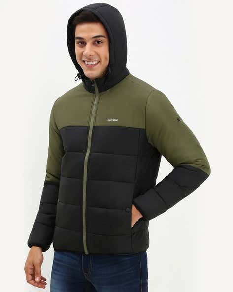 ALLEN SOLLY Men Regular Fit Colour-Block Zip-Front Jacket