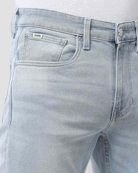 U.S. Polo Assn. Men Mid Rise Straight Jeans (यू.एस. पोलो असोसिएशन पुरुषांची मिड-राईज स्ट्रेट जीन्स)