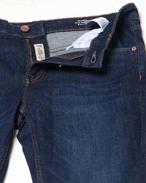 U.S. Polo Assn. Men Mid-Rise Tapered Fit Jeans (यू.एस. पोलो असोसिएशन पुरुषांची मिड-राईज टेपर्ड फिट जीन्स)