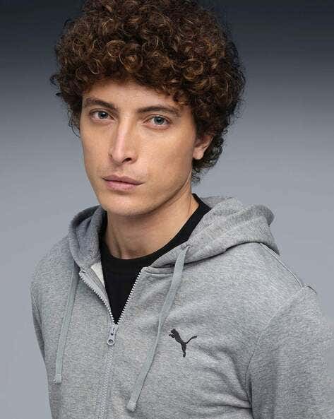 PUMA Essentials Men's Rubber Print Full-Zip Hoodie