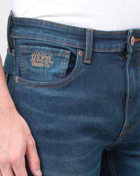 U.S. Polo Assn Men Mid Rise Straight Fit Jeans (यू.एस. पोलो असोसिएशन पुरुषांची मिड राइज स्ट्रेट फिट जीन्स)