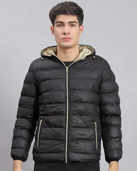 MONTE CARLO Men Zip-Front Regular Fit Hooded Puffer Jacket