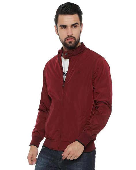 ALLEN SOLLY Biker Jacket with Welt Pockets