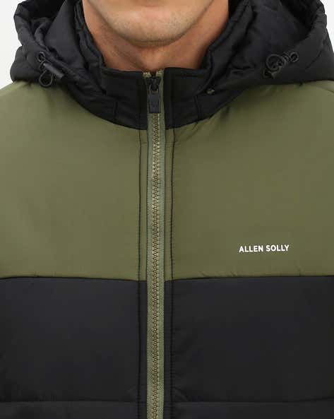 ALLEN SOLLY Men Regular Fit Colour-Block Zip-Front Jacket