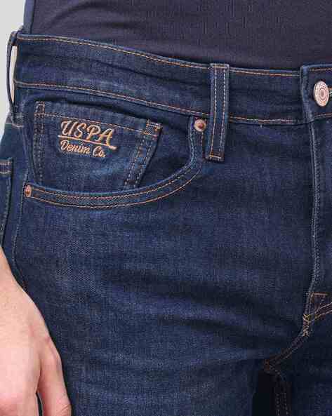 U.S. Polo Assn. Men Mid-Rise Tapered Fit Jeans (यू.एस. पोलो असोसिएशन पुरुषांची मिड-राईज टेपर्ड फिट जीन्स)